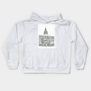 Istanbul Galata tower Kids Hoodie